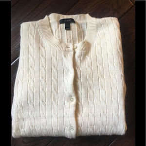 J Crew Classic Cable-Knit Cardigan - Medium
